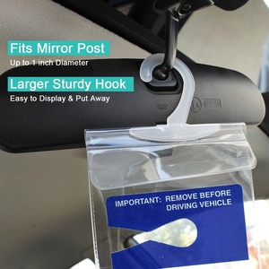 Porta <span class=keywords><strong>Tarjetas</strong></span> de Estacionamiento para <span class=keywords><strong>Discapacitados</strong></span>, Ultra Transparente, con Cubierta Protectora y Gancho Grande, de Tbuymax - Product Image 4
