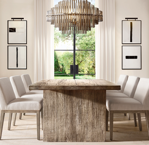 Tavolo da pranzo rettangolare in <span class=keywords><strong>legno</strong></span> massello per interni in <span class=keywords><strong>legno</strong></span> massello <span class=keywords><strong>di</strong></span> quercia - Product Image 2