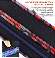 Étui de transport rigide en cuir PVC de qualité supérieure pour queue de billard, boîte de rangement portable pour accessoires, support pour 1 queue de billard 3/4 ou 1/2
