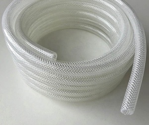 3/8 1/<span class=keywords><strong>2</strong></span> 1/4 дюймов гибкий ПВХ прозрачный Плетеный армированный шланг из полиэфирного волокна Плетеный армированный шланг из ПВХ - Product Image 3