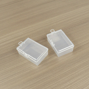 Transparent Plastic <b>Storage</b> <b>Box</b> Rectangle 8x5.4x3cm With Flip Top And Round Hole Lock For <b>Small</b> Parts And Sample <b>Storage</b> - Product Image 3