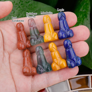 1Inch Đá Quý Mini Dương Vật, Tay Chạm Khắc Crystal Phallus Trang Trí Nội Thất, Bachelorette Quà Tặng Bán Buôn - Product Image 6