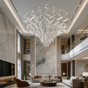 Lampadario a Candela Vintage di Lusso DUOMEIJU in Stile Nordico, a Forma di Albero Cromato, Grande Lampada a LED Personalizzata per Centri Commerciali e Hotel Moderni - Product Image 6