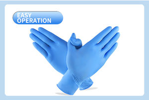 قفازات أمان صناعية من النتريل للاستعمال مرة واحدة قفازات حماية ذراع اليد لغرف الأبحاث خالية من مسحوق الزيت المقاوم للماء - Product Image 4