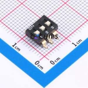 EM-03KP DIP Switch SMD-6P,6.2x8.6mm Switch Flat Toggle, Raised Type Single Pole Single Throw 3 2.54mm - Product Image 1