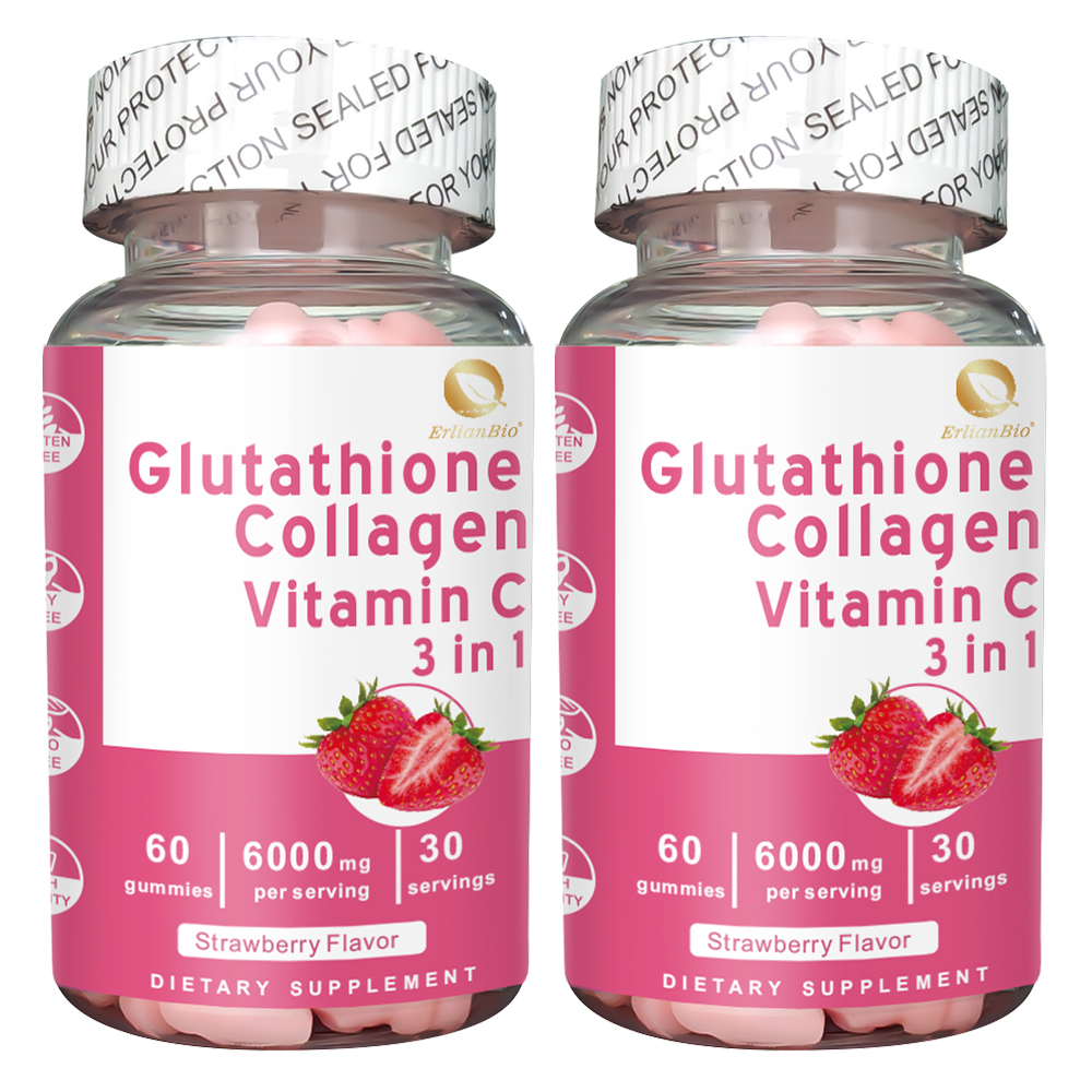 OEM Glutathione Skin Whitening Supplement Gummies 6000mg