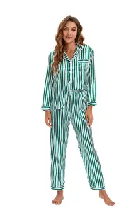 Conjunto de pijama de manga corta para mujer, ropa de dormir con estampado de cactus y leopardo rosa, venta al por mayor, verano, 2 piezas