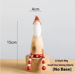 Accesorios de diseño de escena de alce y muñeco de nieve de madera al por mayor de fábrica de decoraciones de escritorio de Navidad Retro Vintage - Product Image 4