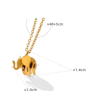 Fashion Waterproof Stainless Steel Animal Charm <strong>Lucky</strong> <strong>Jewelry</strong> Design Good Luck Elephant Pendant Necklace for Men Women - Product Image 6