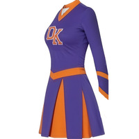 Tenues de Danse et de Cheerleading pour Adultes en Polyester, Style Europe-Amérique, pour Spectacles et Compétitions, Ensemble Deux Pièces Personnalisé avec Strass