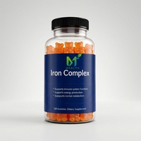 Complément Alimentaire OEM Iron Complex 120 Gummies, Soutient la Fonction du Système Immunitaire, Favorise la Production d'Énergie