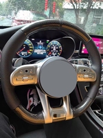 Volant en fibre de carbone véritable pour Mercedes Benz Classe E W212 W213 E200 E300 E350, volant sport en cuir