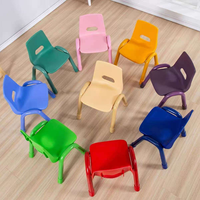 Ensemble de meubles scolaires modernes pour enfants, chaise en plastique colorée pour enfants