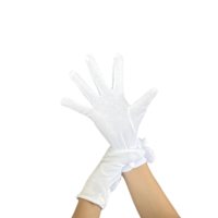 Bijoux de pièce de monnaie blanche Gants d'étiquette de travail personnalisés en argent doux Gants en coton pour la cérémonie et l'industrie