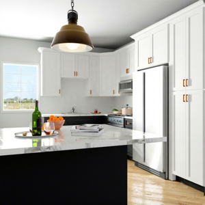 Vente en gros d'armoires de meubles de cuisine Armoire de base/murale/garde-manger Armoire de cuisine standard Shaker Armoire de cuisine américaine blanche - Product Image 1