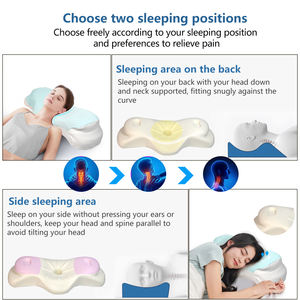 <span class=keywords><strong>Almohada</strong></span> de contorno de cama con forma de onda ergonómica terapéutica ajustable 100% <span class=keywords><strong>almohada</strong></span> de espuma viscoelástica - Product Image 5