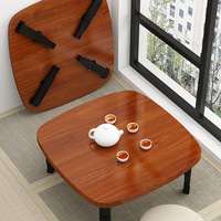 Table carrée pliable en bambou, mobilier de salon, style antique Meida Kang, table à manger simple, table basse Tatami, pour baie vitrée, petit lit de dortoir