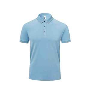 Polo à manches courtes bleu marine respirant pour l'été, vêtement de travail unisexe, uniforme personnalisable avec logo - Product Image 4