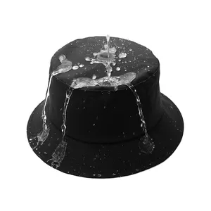 Unique Custom Logo Fishing Cap Waterproof Nylon Water Proof Satin Silk Lined Bucket Hat