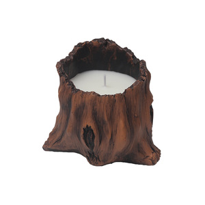 Vela Aromática para el Hogar de Estilo Retro Antiguo, Portavelas Vintage, Decoración Minimalista, Portavelas de Cemento con Forma de Tronco de Árbol - Product Image 5
