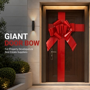 Colorart Gift Packaging Christmas Decorative PP Pull Bow Red Glossy Magnetic <strong>Car</strong> <strong>for</strong> <strong>Wedding</strong> Decoration - Product Image 1