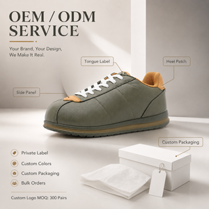 Sneakers Retrò in Vera Pelle per <span class=keywords><strong>Uomo</strong></span> con Logo Personalizzato, <span class=keywords><strong>Scarpe</strong></span> Casual Leggere da Passeggio, Etichetta Privata, Vendita all'Ingrosso - Product Image 6