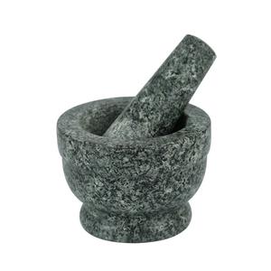 Juego de mortero y Maja de granito Cuenco de guacamole <span class=keywords><strong>Molcajete</strong></span> Molinillo de <span class=keywords><strong>piedra</strong></span> natural para especias, condimentos, pastas, Pestos y guacamole - Product Image 3