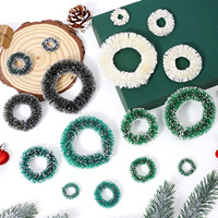 Guirlande miniature de Noël à suspendre de style américain Huidi Bear, 3-8 cm, pour la décoration intérieure et les célébrations de Noël