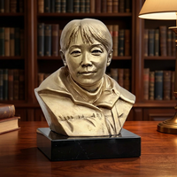 Sculpture de buste humain en bronze sur mesure, statue de portrait féminin en bronze pour l'affichage dans les salles de musée