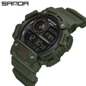SANDA Brand 6009 Men's Digital Watch, 2023 Fashion Sports Watch, Shock Resistant Waterproof Wristwatch - Product Image 3