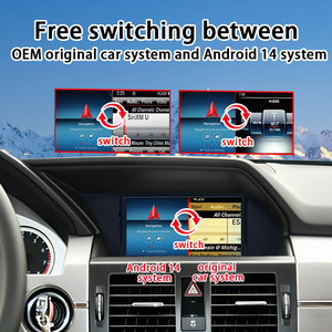 Unidad Principal Android LELV de 7 Pulgadas para <span class=keywords><strong>Mercedes</strong></span> Benz <span class=keywords><strong>Glk</strong></span> X204 2008-<span class=keywords><strong>2016</strong></span>, Navegación para Automóvil, Apple CarPlay Inalámbrico, Android 14, Wifi 4G - Product Image 2