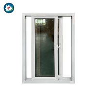 Diseño moderno UPVC Hurricane Impact Storm Window Ventanas horizontales residenciales para contenedor Pantalla deslizante a prueba de viento para el hogar