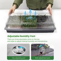 Plateaux de Propagation Hydroponique en PE Non Perforé pour Micro-légumes, Auto-arrosants, pour Jardinage Commercial et Domestique, avec Contrôle de l'Humidité