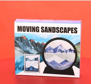 Peinture de sable <span class=keywords><strong>3D</strong></span> moderne créative de 7 pouces avec base en bois, ornements de <span class=keywords><strong>sablier</strong></span> en verre de luxe pour la décoration du salon - Product Image 5