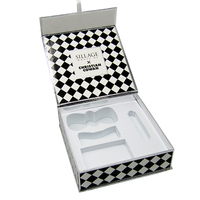 Boîtes cadeaux en papier pliables noires avec fermeture magnétique, emballage en carton recyclé avec logo personnalisé fait à la main, pour chaussures et vêtements