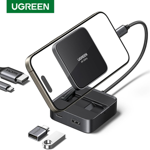 UGREEN-<span class=keywords><strong>Adaptador</strong></span> magnético 4 en 1 plegable <span class=keywords><strong>USB</strong></span> <span class=keywords><strong>C</strong></span> Hub, 4K, 60Hz, 100W, PD, puertos de datos de carga, <span class=keywords><strong>adaptador</strong></span> portátil para iPhone <span class=keywords><strong>Samsung</strong></span> - Product Image 1
