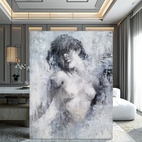 Peinture à l'huile abstraite moderne de femmes nues sur toile, art mural imprimé UV, imperméable et écologique pour la décoration de la maison et de la chambre
