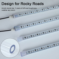 Kit de sous-allumage rigide de qualité supérieure extérieur IP68 sous-carrosserie étanche RGBIC barre de LED rigide sous lumière rougeoyante pour voiture camion tout-terrain