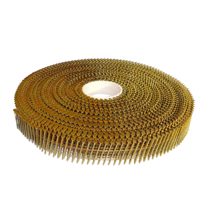 Clous en acier à haute résistance avec tête bombée, barbelés lisses, anneaux en spirale, types de tiges pour cloueuses - Product Image 1