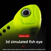 Vente en gros d'articles de pêche : Leurre de pêche VIB métallique en acier inoxydable, finition laquée piano, multi-trous, position réglable, avec hameçon triple