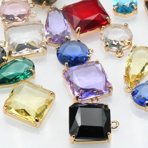 Collar con forma cuadrada de cristal, colgantes para pendientes de moda, muchos colores - Product Image 3