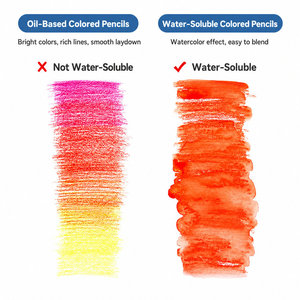 Coffret de crayons de couleur pour enfants, motif <span class=keywords><strong>dessin</strong></span> animé, rose et <span class=keywords><strong>bleu</strong></span>, emballage en tube de papier, crayons hexagonaux pour l'école, papeterie artistique - Product Image 6
