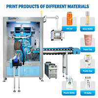 Machine d'impression sérigraphique monocouleur entièrement automatique de haute précision avec sécheur LED pour canettes et bouteilles