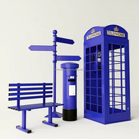 Cabine téléphonique NINI pour photographie, fleurs, décoration de mariage à Londres, cabine téléphonique classique blanche en métal de Londres