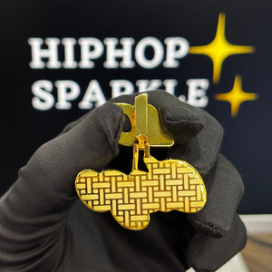 Pendentif personnalisé de haute qualité avec nom lettre 1.8, en argent sterling 925 plaqué or 18 carats, serti de moissanite, style Hip Hop, avec attache LC, de luxe - Product Image 4