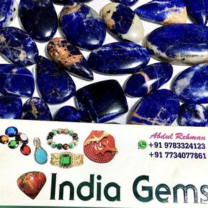 Nouvelle arrivée Sodalite Cabochon de pierres précieuses en vrac poli à la main en forme de mélange d'état naturel pour bijoux bague/pendentif prix de gros - Product Image 2