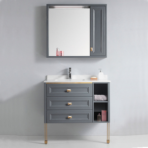 <span class=keywords><strong>Armoire</strong></span> <span class=keywords><strong>sur</strong></span> <span class=keywords><strong>pied</strong></span> en bois <span class=keywords><strong>de</strong></span> chêne massif K601, placard <span class=keywords><strong>de</strong></span> <span class=keywords><strong>salle</strong></span> <span class=keywords><strong>de</strong></span> bains <span class=keywords><strong>de</strong></span> couleur grise - Product Image 5