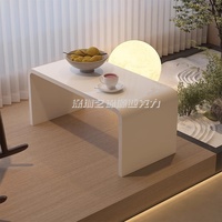 S Table d'appoint Table basse en acrylique Petite table ronde en acrylique assemblée transparente moderne