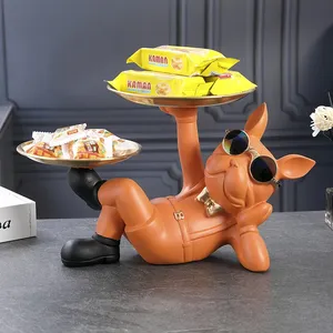 <span class=keywords><strong>2023</strong></span> Venta al por mayor Escultura de Bulldog Nórdico para Decoración del Hogar, Bandeja para Guardar Llaves, Decoración Interior del Hogar - Product Image 3