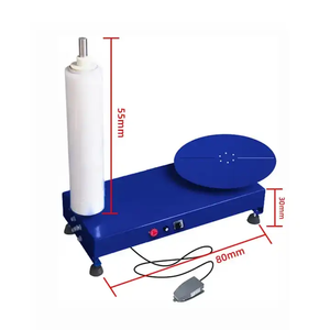 Machine d'emballage semi-automatique pour boîtes en carton sur <span class=keywords><strong>table</strong></span> haute, enveloppeuse manuelle <span class=keywords><strong>de</strong></span> film pour l'emballage alimentaire et des conserves, <span class=keywords><strong>application</strong></span> multi-domaines - Product Image 3